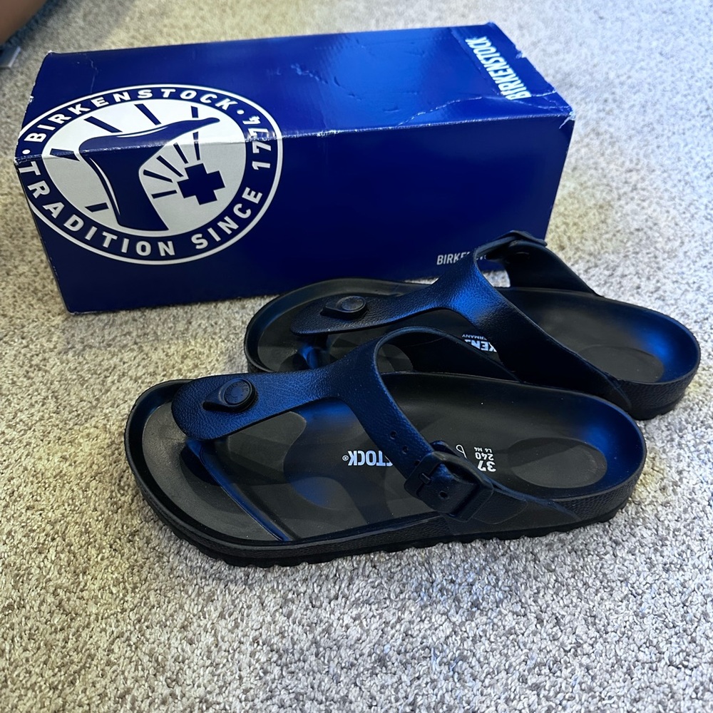 New Womens Birkenstock Gizeh Eva black thong Sandal - Picture 5 of 5